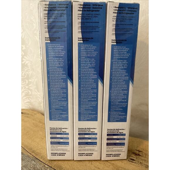 ICEPURE 3‎ Pack 4396701 469915 EDR6D1 RWF2000A Filter 6 L200V Water Filters - Picture 4 of 7